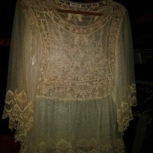 Skylar & Jade Lace Sheer Tunic